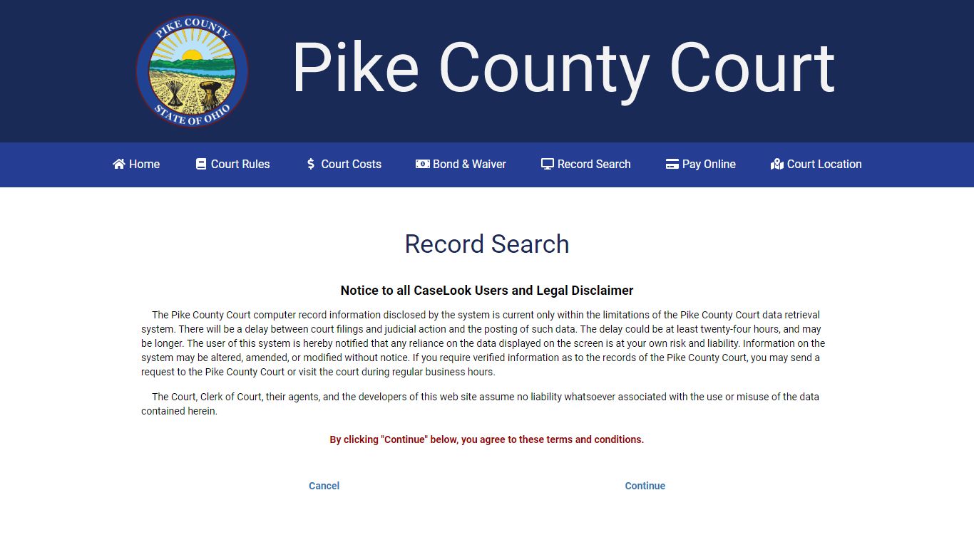 Record Search - Pike County Court