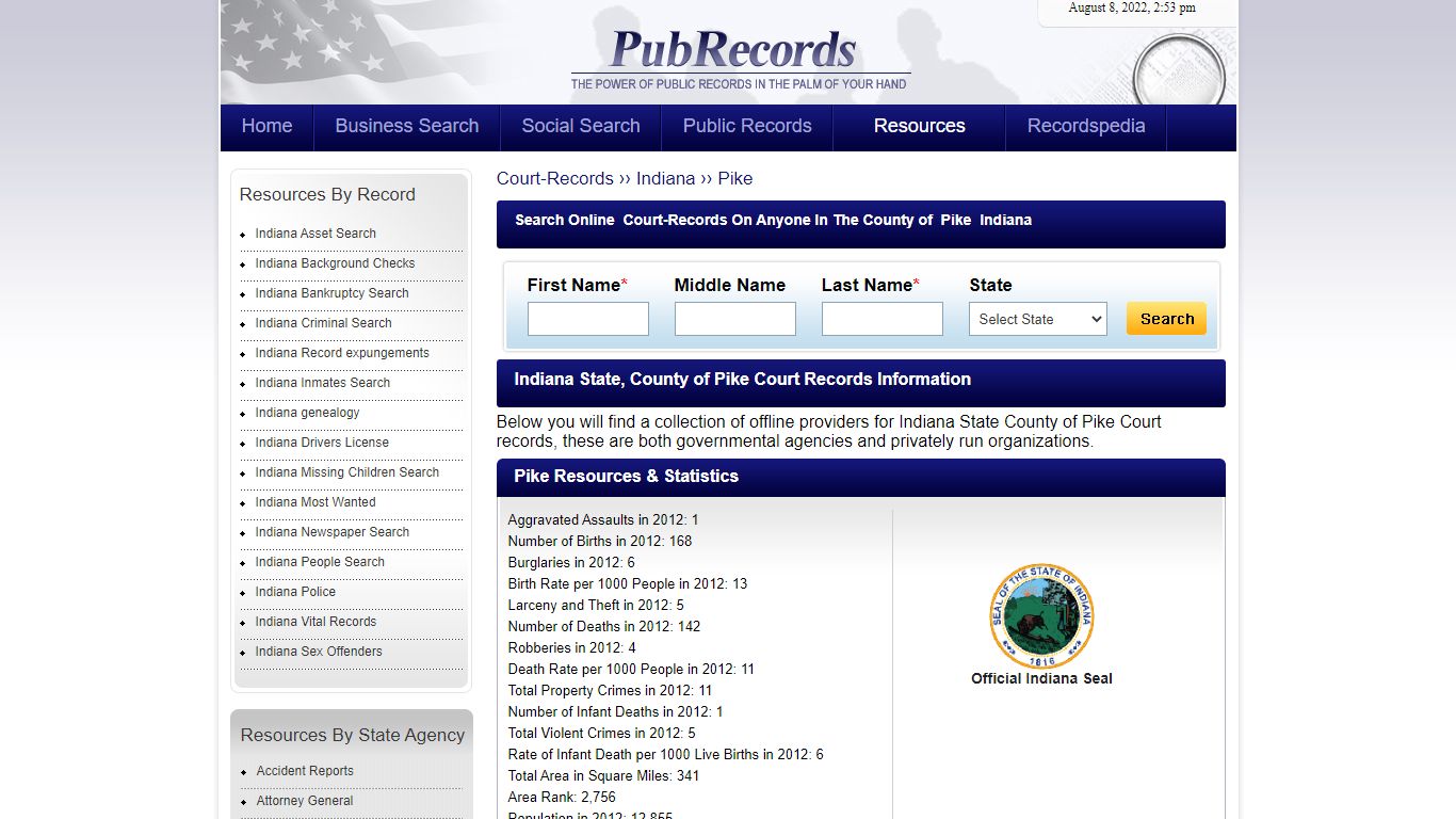 Pike County, Indiana Court Records